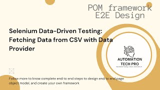 Selenium Data-Driven Testing: Fetching Data from CSV with Data Provider