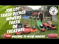 Trash Picked Job Lot of Lawn Mowers.. Are They Trash Or Treasure