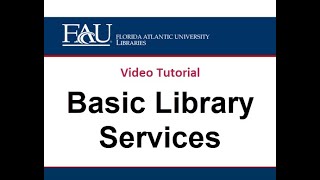 Basic Library Services