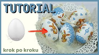 Pisanki decoupage z zajączkami - propozycja dla najmłodszych - DIY tutorial