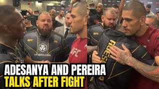 ISRAEL ADESANYA AND ALEX PEREIRA TALKS AFTER FIGHT