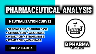 Neutralization Curves | Titration Curve | Types Of Acid Base Titration | Pharmaceutical Analysis