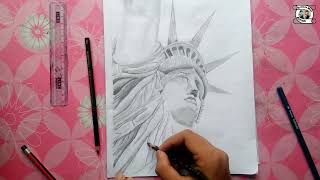 How to Draw The Statue of Liberty!  In pencil!