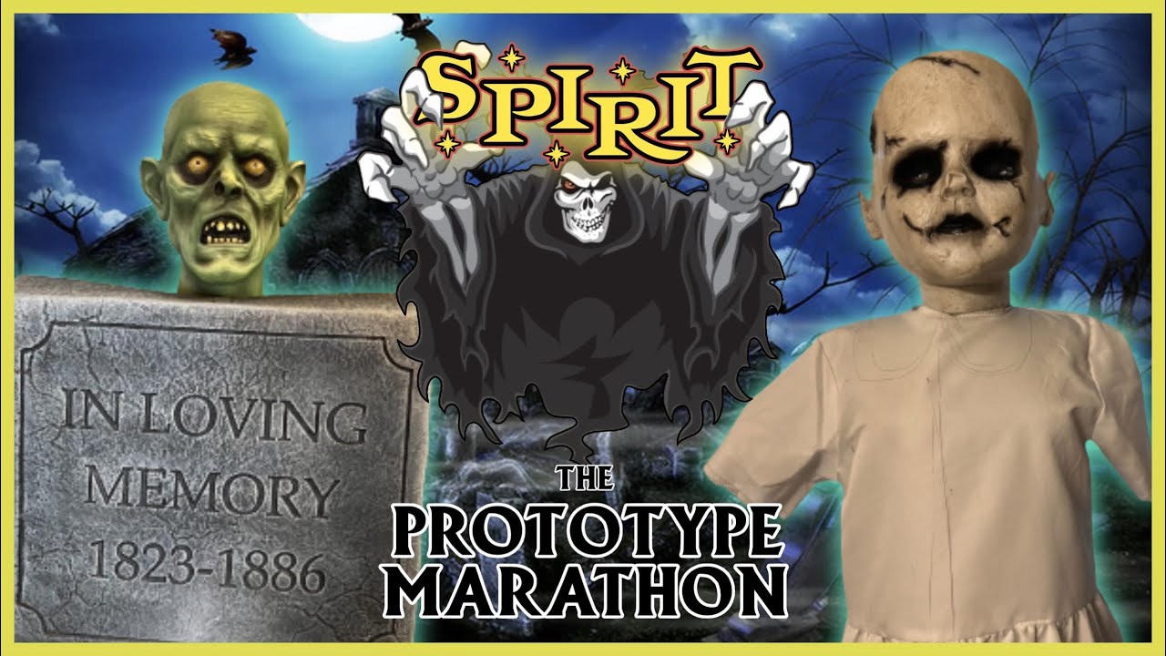 👻 UNBOXING AND SET UP Spirit Halloween PROTOTYPE Jump Scare Tomb And ...