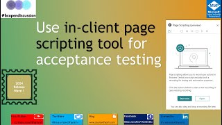 Streamlining Acceptance Testing with In-Client Page Scripting Tool #msdyn365bc
