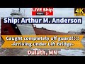 ⚓️Caught off guard! Ship Arthur M. Anderson ARRIVING Duluth, MN from Lake Superior