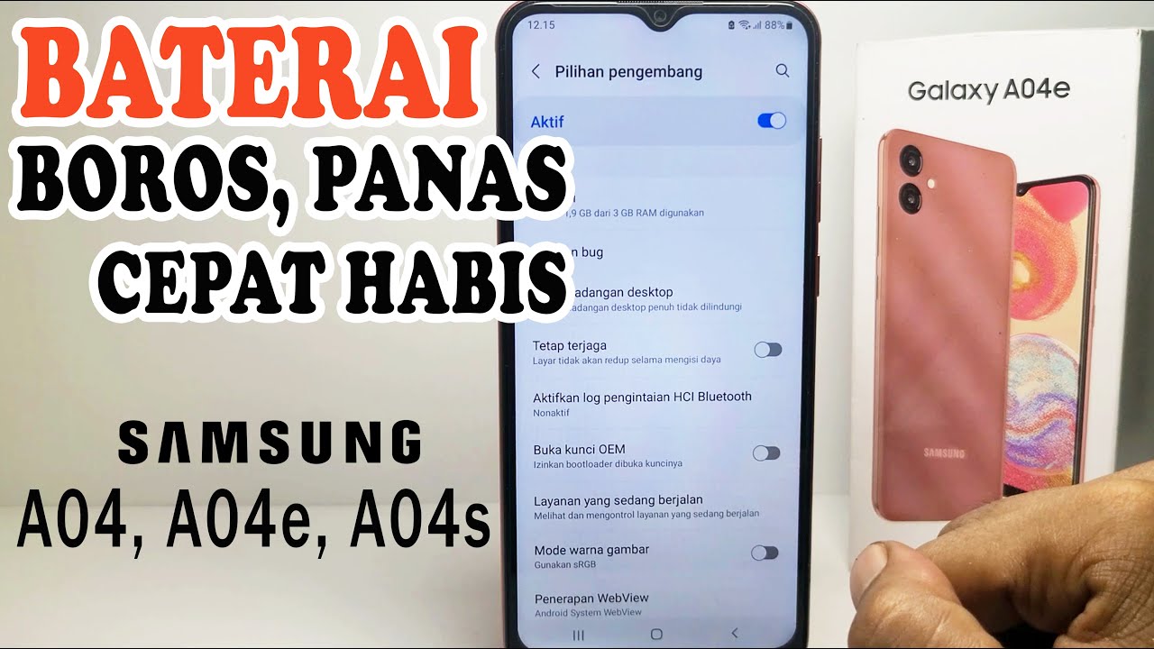 Cara Mengatasi Baterai Cepat Habis Samsung A04, A04e Dan A04s - YouTube