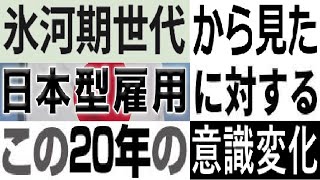 日本型雇用に対する世代間ギャップと、この20年の意識変化