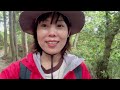 hiking under the rain in japan