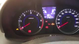 Full Instrument cluster Details of Hyundai Verna.