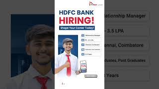 Join HDFC Bank - Start your career with the leading Private bank in India🏛| Veranda PHIRE #ytshorts