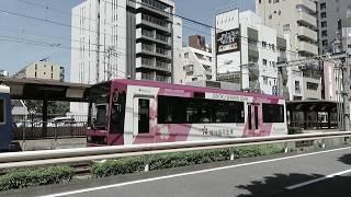 都電荒川線8900形 早稲田電停発車 Toden Arakawa Line 8900 series Tramcar