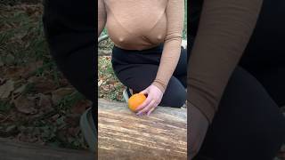 Lifehack with an orange 🍊🔥#camping #lifehack #bushcraft #outdoorspace