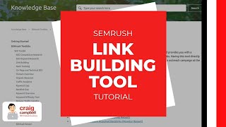 SEMrush Link Building Tool Tutorial, Outreach Using SEMRush for Links