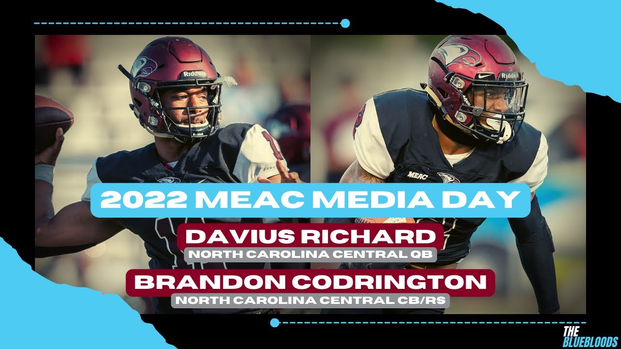 MEAC Media Day: North Carolina Central QB Davius Richard & DB Brandon ...