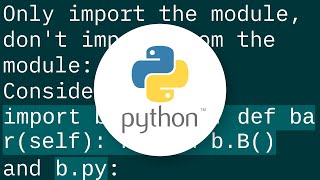 How to avoid circular imports in Python?