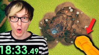 I tried speedrunning a game about digging a hole (we unlocked a secret)