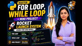 Python For Loop & While Loop Explained with Rocket Launch Project | English