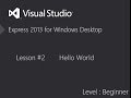 Visual Basic 2013  - Hello World