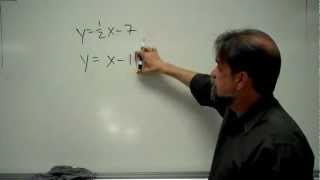Finding the intersection of two lines without graphing