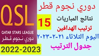 ترتيب هدافي الدوري القطري الجولة ١٥ - نتائج مباريات الدوري القطري - ترتيب الدوري القطري