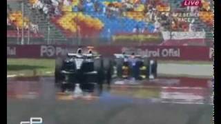 2006 GP2 Turkey Race 2 - Lewis Hamilton overtakes.flv