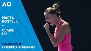 Marta Kostyuk v Claire Liu Extended Highlights | Australian Open 2024 First Round