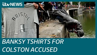 Banksy: Thousands queue for Colston statue t-shirts in support of accused | ITV News