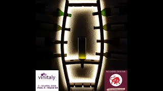 VINITALY 2019 - Portabottiglie da parete con retro illuminazione a led