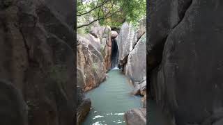 Himadgiri waterfalls in jogimatti Chitradurga. #waterfall #nature Basavanna statue in water