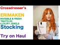 Crossdresser's ERIMAKEN Invisible & Fresh Tights 2D Luxury Jewels Stocking Try on Haul