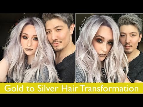 Gold to Silver Hair Transformation Gold to Silver Hair Transformation