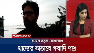 নেত্রকোণায় বন্যার পানিতে সড়ক যোগাযোগ ব্যাহত। Netrokona Flood