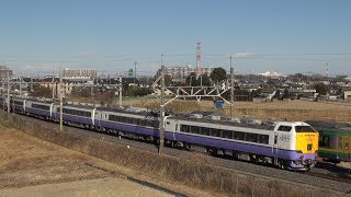 【廃車回送】　EF81-136＋485系3000番台A6編成　新白岡～白岡間通過