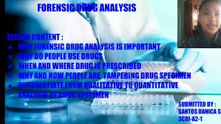 Lesson 4: FORENSIC DRUG ANALYSIS - Santos Danica S