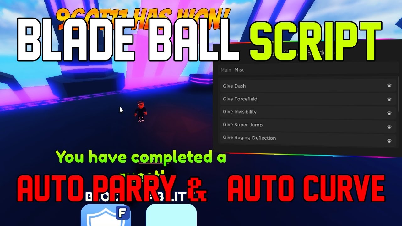 ROBLOX BLADE BALL OP SCRIPT/HACK [ AUTO PARRY , AUTO CURVE BALL , WIN ...