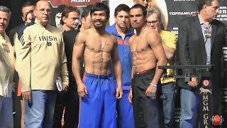MANNY PACQUIAO VS JUAN MANUEL MARQUEZ 3 - FULL WEIGH IN AND FACE OFF VIDEO