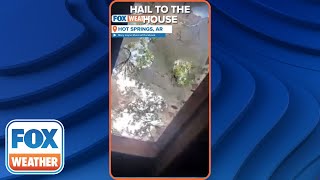 Massive Hailstones Damages Hot Springs, Arkansas Home