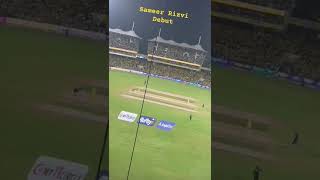 Sameer Rizvi Debut Six💥💥|CSK💛|@Sandy_7818|#csk #chennaiipl #chepaukstadium #trendingreels #ipl2024