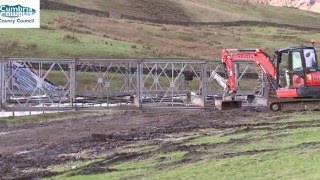 Installation of the 1st temporary bridge on Dunmail Raise bypass