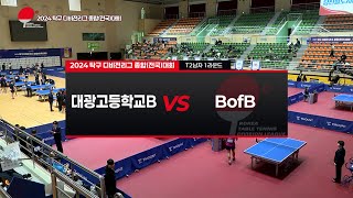 [2024 탁구 디비전리그 종합(전국)대회] T2 남자 1라운드 - 대광고등학교B vs BofB