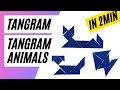 Learn how to make Tangram shapes / What is a Tangram / Tangram Animal Puzzles for Kids / Origami