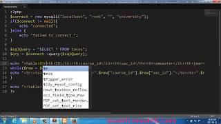 PHP AND MYSQL TUTORIAL POPULATE HTML TABLE WITH DATA FROM DATABASE