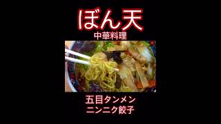 ぼん天 中華料理 瑞穂店 五目タンメン 餃子 ラーメン