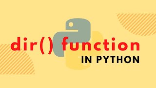 dir() Function in python | Python tutorials for beginners