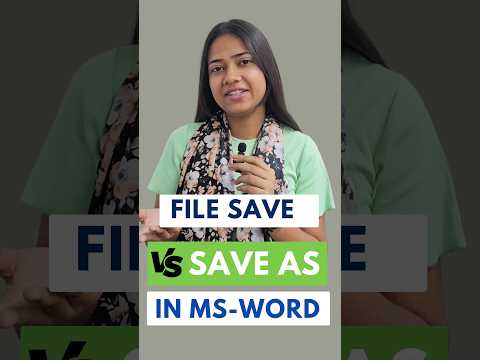 How to Save a Document in Ms-Word | Difference  Save and Save As in Ms-Word  #msword  #msexcelwire