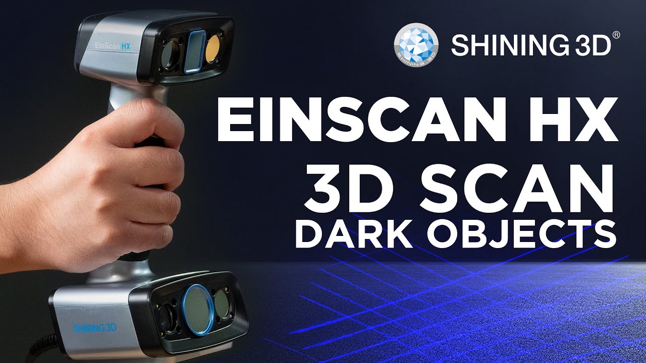 How To 3d Scan Dark Objects Einscan Hx Laser Mode Tutorial Youtube
