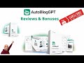 AutoBlogGPT Review With 🚦 🎁Auto Blog GPT 🤐 Bonuses 🎁🚦