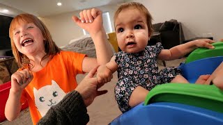 NAVEY SLiDE TRiCK!!  Picking Pumpkins morning routine and a Family Bike Ride to PiRATE iSLAND 🏴‍☠️