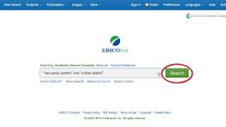 Searching with EbscoHost Academic Search Complete and Specialized Databases